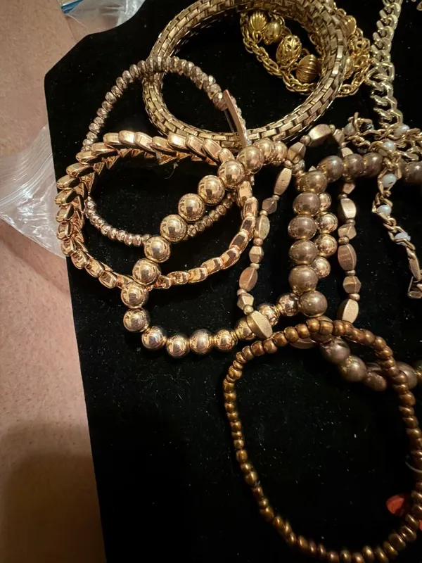 Vintage Gold Tone Assorted Bracelet Stack Bundle Set of 10 - Image 4