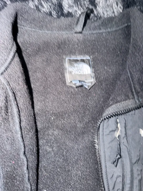 The North Face Black Fleece Zip Jacket with Quilted Chest - Image 2