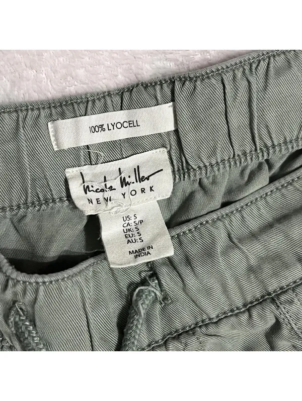 Nicole Miller New York Olive Green Lyocell Cargo Pants - Small - Image 2