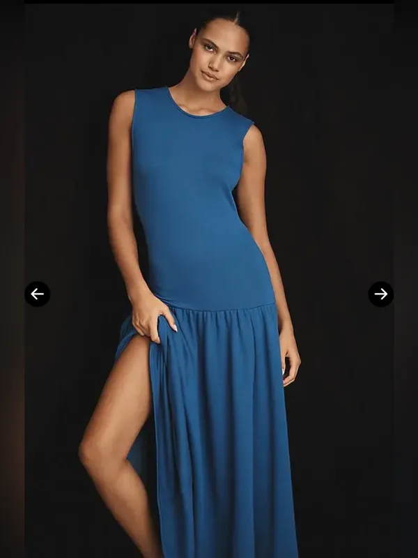 Daily Practice by Anthropologie sleeveless drop-waist maxi dress Size M NWT - Image 2