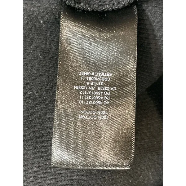 Aritzia TNA Women's Black Ribbed Knit Crew Sculpt Cropped T Shirt Tee Top Size L - Image 6