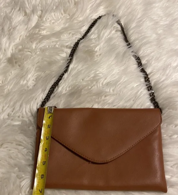 J.Crew 100% Leather Purse /Clutch tan/ brown color excellent condition - Image 11