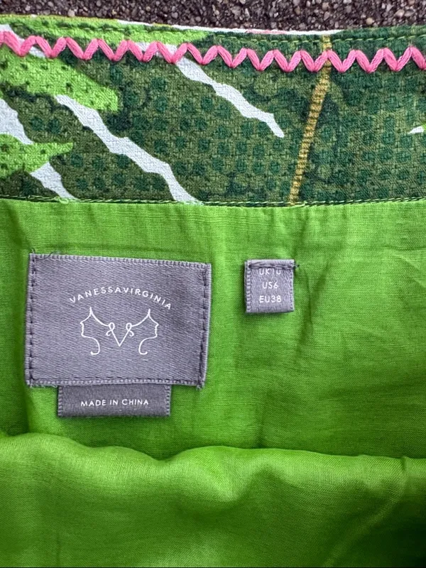 EUC Anthropologie Vanessa Virginia Talipot Palm Leaf Pencil Skirt Size 6 - Image 3