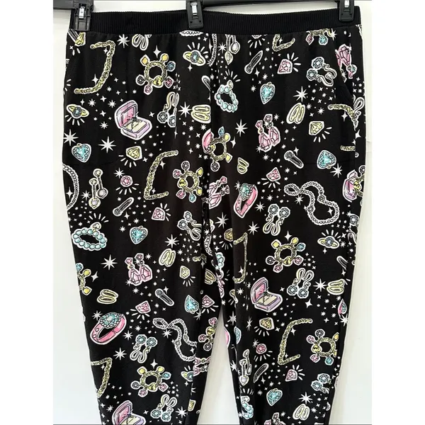 Cuddl Duds Sweater Knit Pajama Set NEW Long Sleeve Pants XXL Black Diamond Jewel - Image 7