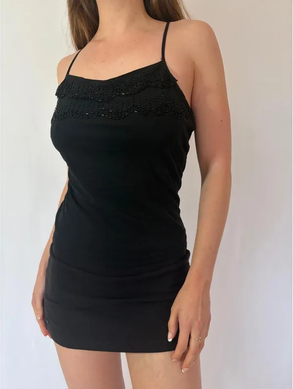 Vintage Y2K The Limited Mesh Beaded Going Out Cami Top - Image 4