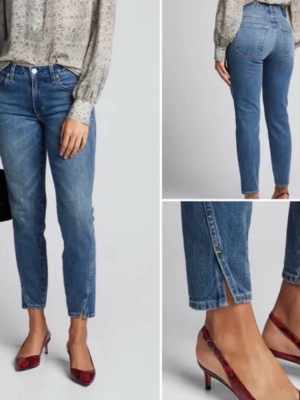 AMO Twist Dark Vintage Blue Wash Women Mid Rise Ankle Jeans Size 25 NWOT - Image 4