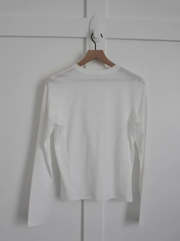 Skims White Long Sleeve Tee - Image 3