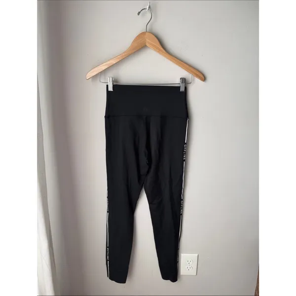 Offline By Aerie Goals Logo Leggings Black Raw Hem Medium - Image 2