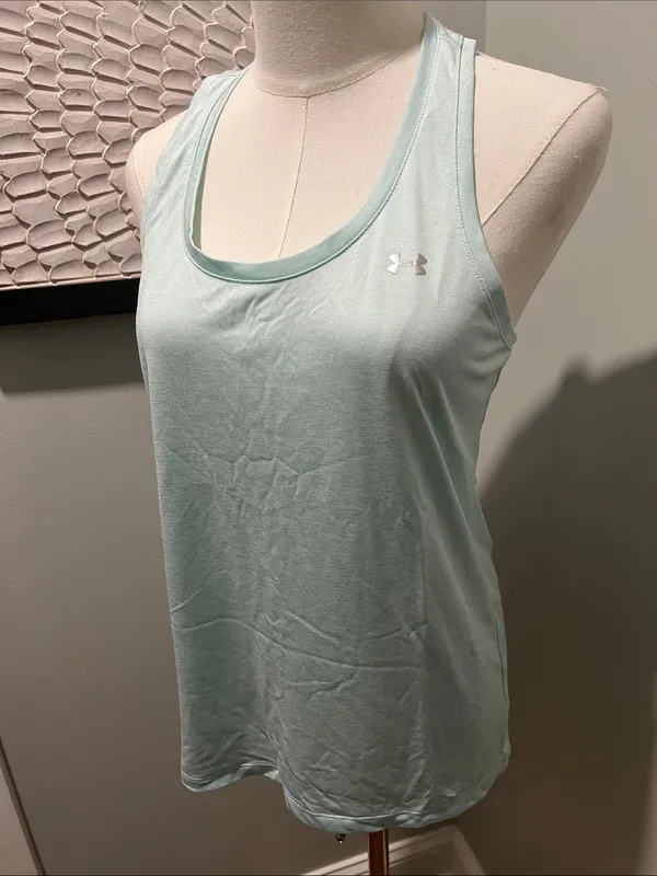 Under Armour Women’s Mint Green Performance Racerback Tank - Image 2