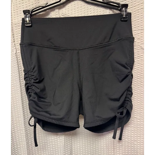 Full Send Womens Black Ruched Side Cinch High Waisted‎ Athletic Shorts Size Med - Image 6