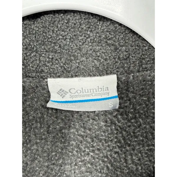 Columbia Womens Fleece Jacket Gray Pink Benton Springs Full‎ Zip S - Image 6