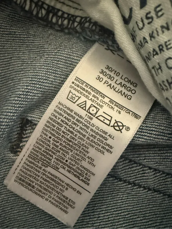 GAP Extra High Rise Stride Wide Leg Jeans Light Indigo Baggy Jeans Size 30 10L - Image 8