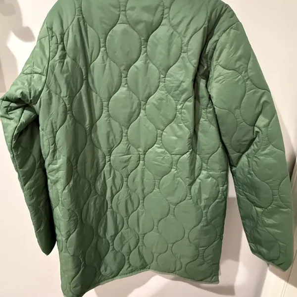 Vans Womens Long Reversible Quilted Jacket Size M Duck‎ Green NWOT N - Image 4