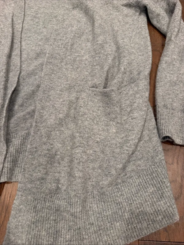 Madewell Light Gray Open-Front Knit Cardigan Size Small - C1-603 - Image 4
