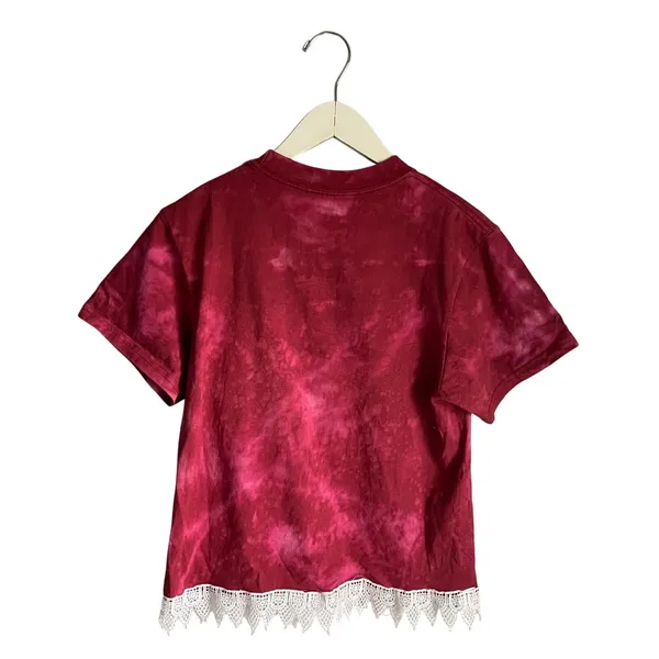 Umass Tie dye Fringe T Shirt Boho College Amherst Minutemen Springfest Darty - Image 2