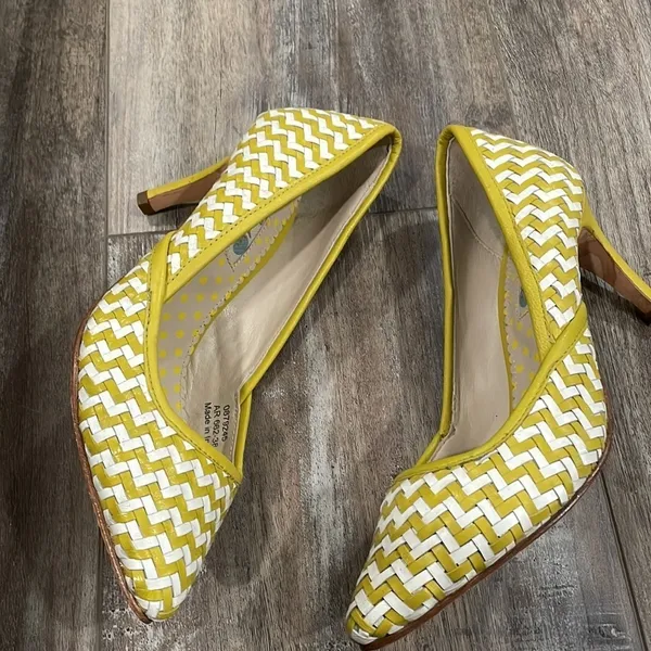 Boden Alice woven leather chevron pumps - Image 2