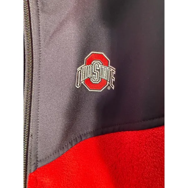 Columbia Ohio State Buckeyes Red Black Jacket‎ Large Women's Fleece - Image 2