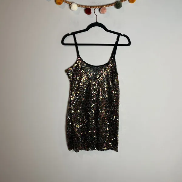 Free People sequin sheer mini dress - Image 6