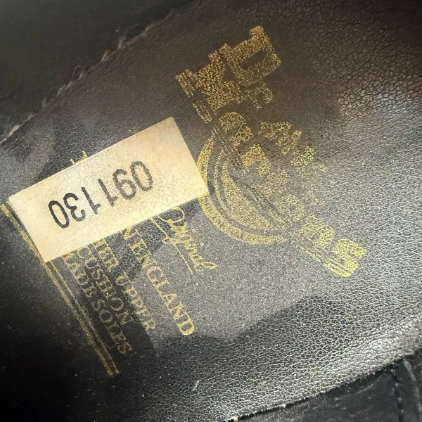 Vtg Dr. Martens Oxfords Lace Up Shoes Black Leather Derby Made in England Chunky - Image 6