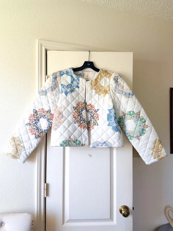 Sezane x Sea Emerson‎ Quilted Jacket Quin Patchwork 42 EUC - Image 2