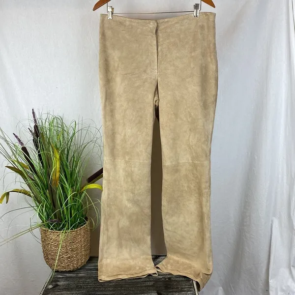 100% Suede Leather High Waist Pants From Apostrophe 12 - Image 2