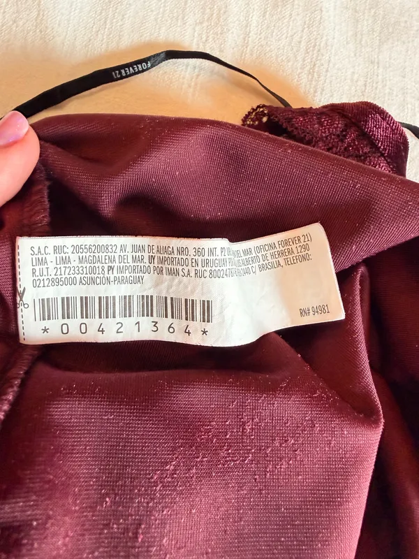 Forever 21 Burgundy Velvet Lace Racerback Cami Crop Top Size XS Y2K - Image 4