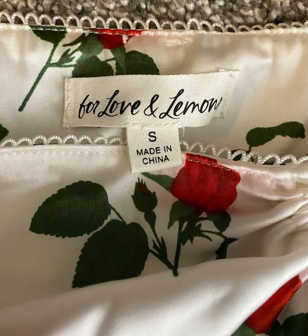 For Love & Lemons Love Song Satin Skirt Small - Image 4