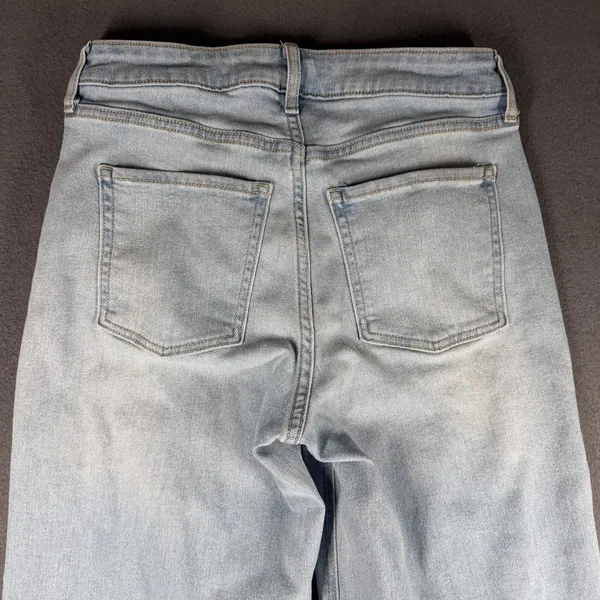 Old Navy Wow Wide Leg Jeans Womens 4 Blue Light Wash High Rise Stretch Denim - Image 10