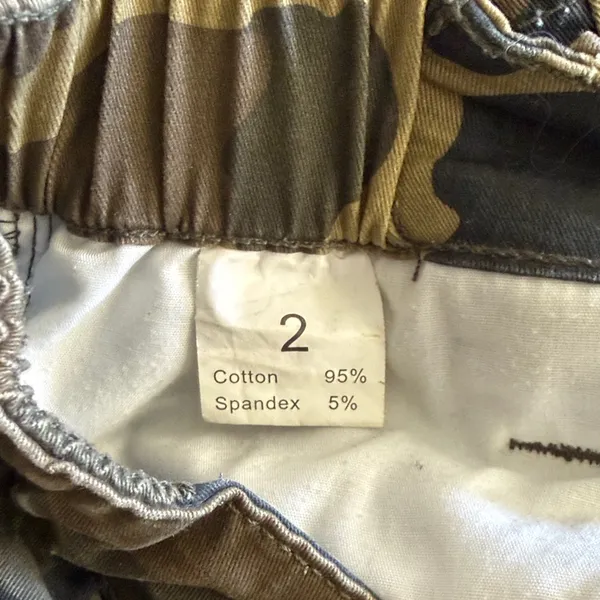 Women’s Camouflage Cargo Pants - Green Camo - Image 5