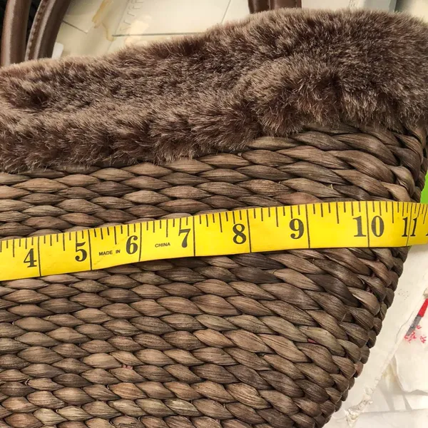 Bath & Body Works 2000s Brown woven wicker basket shoulder hand bag - Image 4