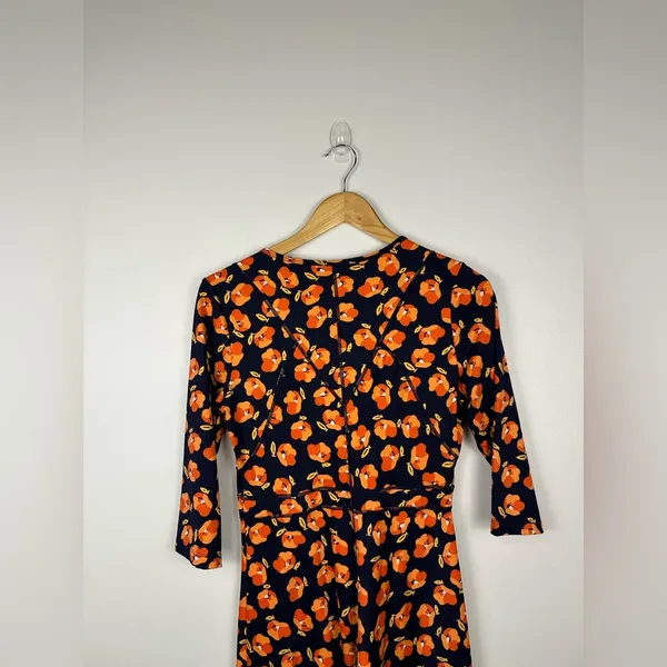 Title‎ Nine Dream 3/4 Sleeve Orange Floral Athletic Mini Dress Women’s Sz S - Image 7