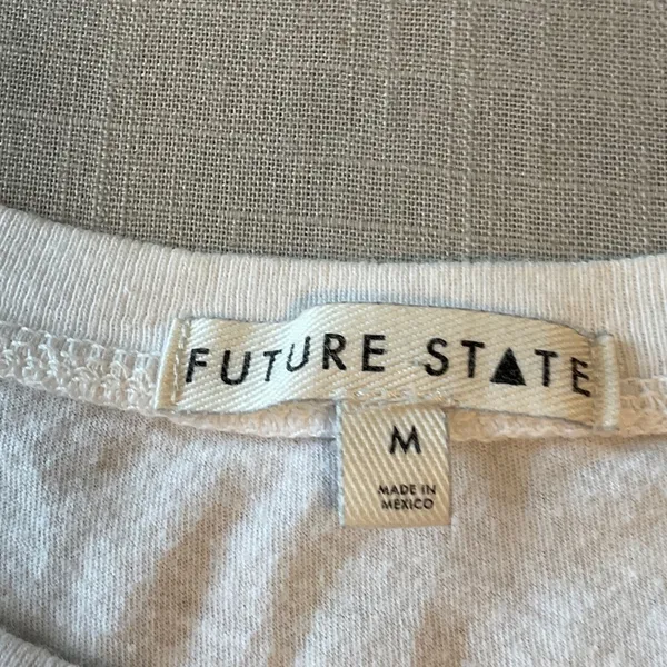 Future State Chic White Crop Top with Hand Design - Image 5