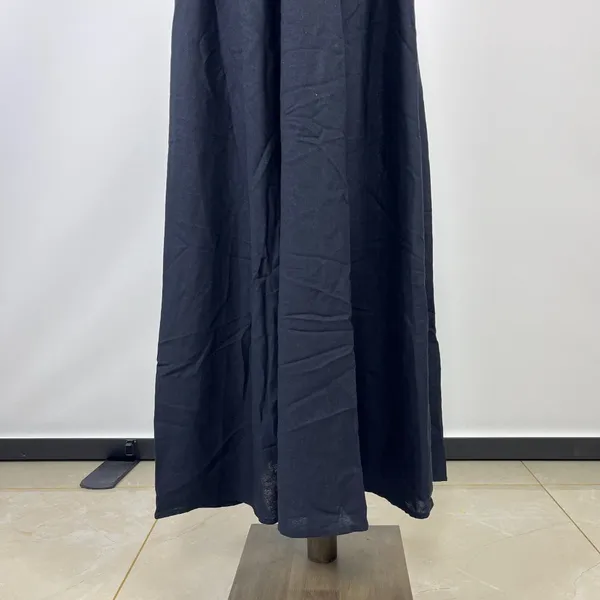 NWOT Farm Rio Linen Blend Black Sleeveless Maxi Dress Size L - Image 4