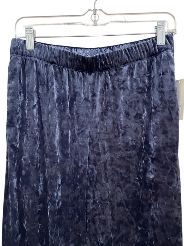A New Day Crushed Velvet Wide Leg Pants Navy Blue Women’s Size Small Pull On NWT - Image 5