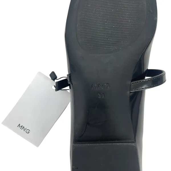 Mango Jewel Strap Glossy Mary Jane Ballet Flats Black Women Size 39/ 8.5 - Image 9
