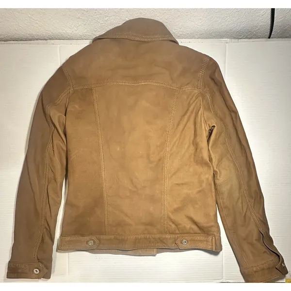 Wilsons Leather Chloe Trucker Jacket Womens Size Medium Retro 90s Biker‎ Brown - Image 13