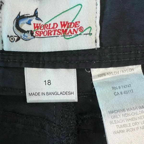 World Wide Sportsman Nylon Cargo Shorts Women’s Size 18 Black Hiking Outdoor - Image 5