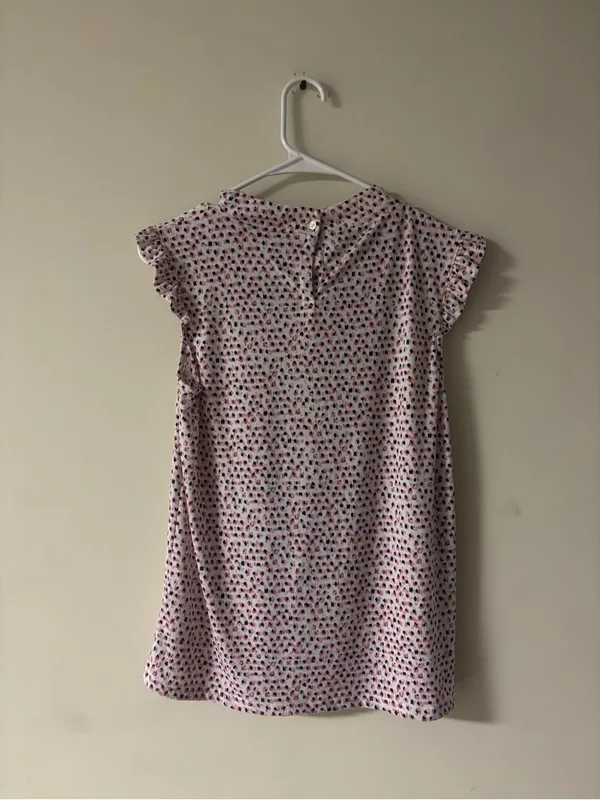 Adrianna Papell Size Medium Pink Printed Ruffle Sleeve Blouse | Lightweight Flut - Image 2
