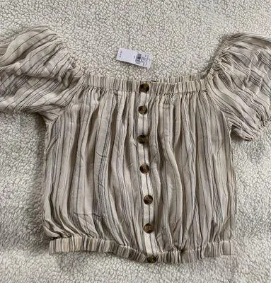 American Eagle Short Sleeve Baggy Dress Shirt - Image 3