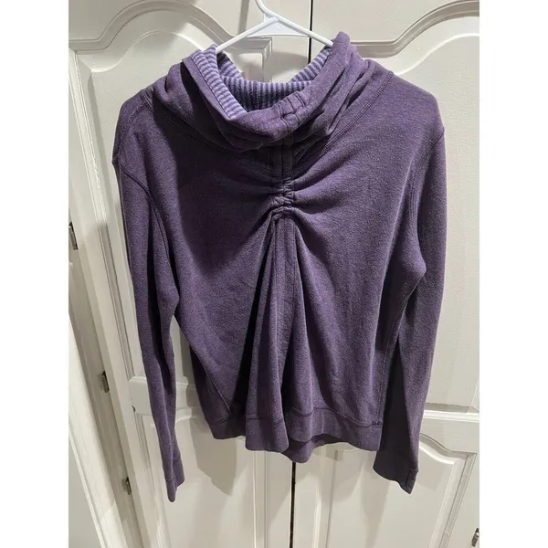 Lululemon Reversible Scuba Hoodie Purple Stripe Solid Size Small Womens Pullover - Image 4