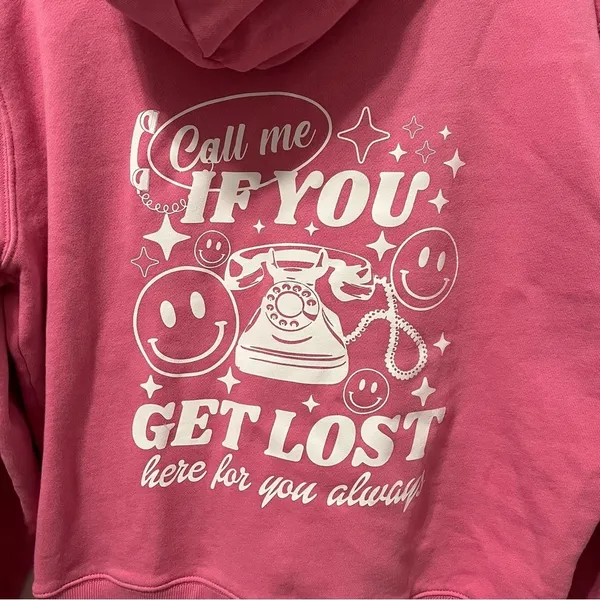 Call Me If You Get Lost Trendy Pink Sweatshirt Hoodie - Image 4