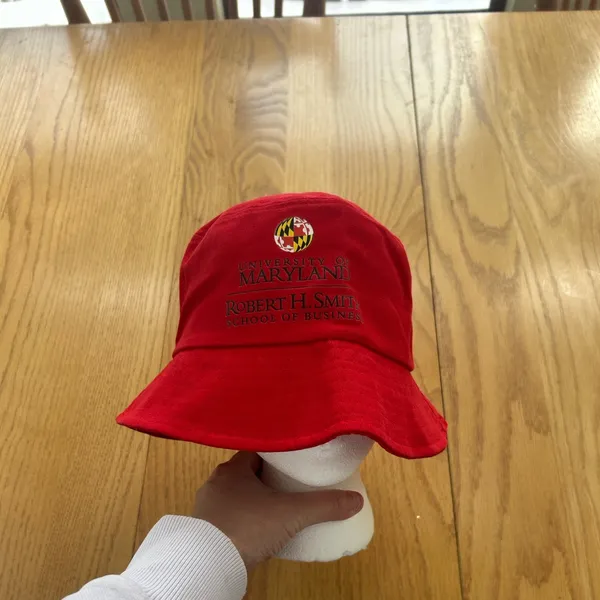 University Of Maryland Robert H Smith School‎ Of Business Red Bucket Hat Terps - Image 3