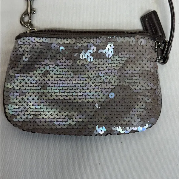 Coach Mermaid Sequin Wristlet with Shimmering Accents - Image 2