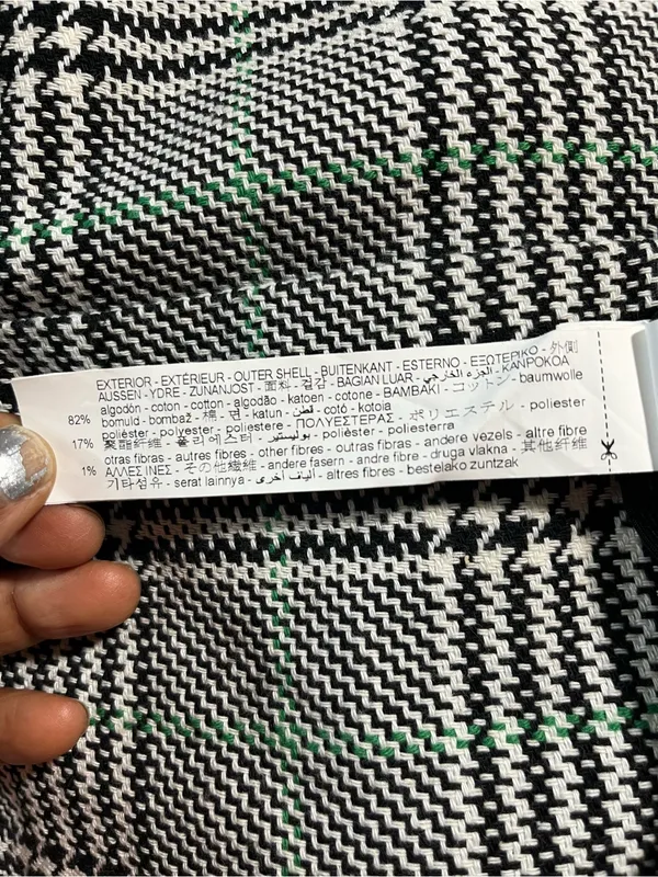 Zara Black & White Plaid Long Coat - Classic Women's Jacket Fall - Image 9