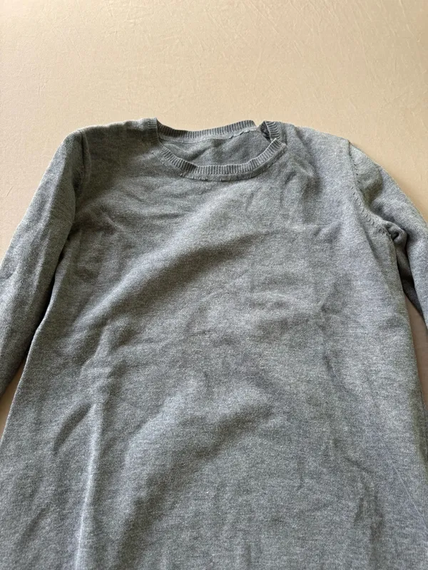 long sleeve midi sweater dress Gray - Image 3