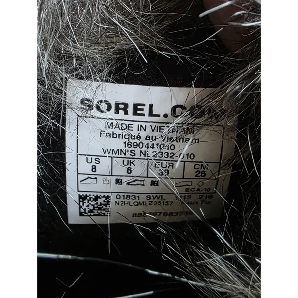 Sorel Tofino ll Boots Womens 8 Black Fur Trim Winter Waterproof Excellent Cond - Image 8