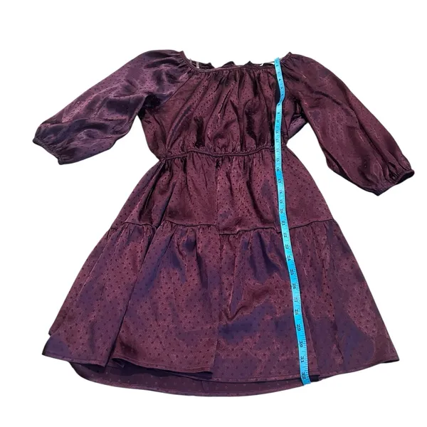 SPEECHLESS purple long sleeve dress with polkadots - Image 2