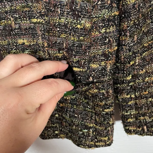 LAFAYETTE 148 Women 6 Brown Tweed Zip Up Blazer Suit Jacket Business Career - Image 4