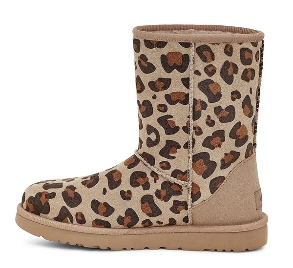 UGG Genuine Sheepskin Lined Leopard Print Boots, Size EU36 US5 New in Box - Image 3