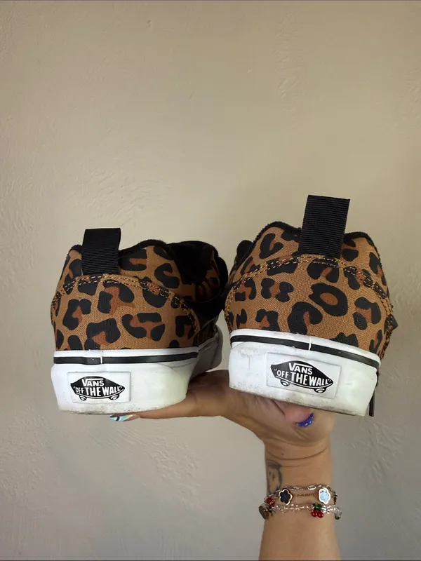 Vans Knu Skool Leopard Black Sneakers Women’s 6 Men’s 4.5 - Image 3